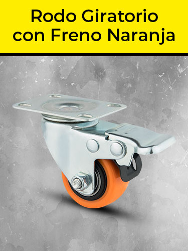 Rodo Giratorio Naranja con Freno