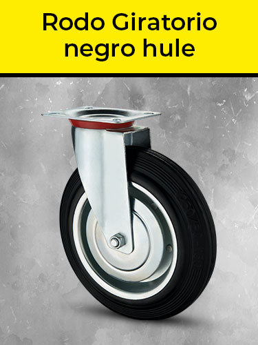 Rodo Giratorio Negro Hule